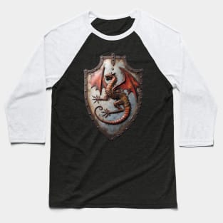 Dragon Shield Design Baseball T-Shirt